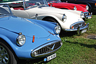 Farbenspiele - Daimler SP 250 in Blau, Weiss und Rot - British Car Meeting in Mollis am 28. August 2016