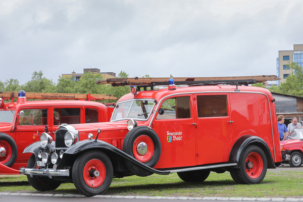 Fast bereit für den nächsten Einsatz - Packard der Feuerwehr Bar - Oldtimer Sunday Morning Treffen Zug am 6. August 2023