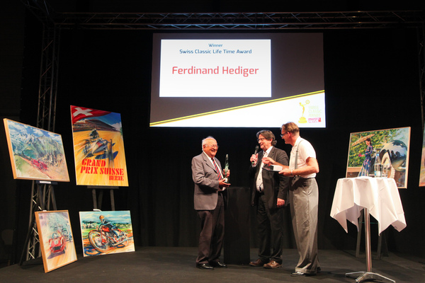 Ferdinand Hediger erhielt am Samstag während einer feierlichen Abendveranstaltung den Swiss Classic Life Time Award 2018 - Swiss Classic World Luzern 2018