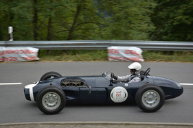 Ferguson P99 (1961) an der Retrospective Ollon-Villars 2013: vierradgetriebener Formel 1 Wagen mit Frontmotor