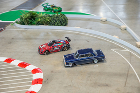 Remote-controlled model cars in drift - Retro Classics Stuttgart 2026