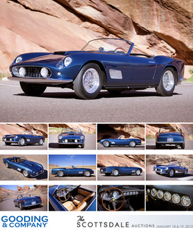 Ferrari 250 GT LWB Californa Spider (1958) - von Gooding für USD 7,5 Millionen an der Scottsdale-Auktion 2013 versteigert Ferrari 250 GT LWB Californa Spider (1958) - von Gooding für USD 7,5 Millionen an der Scottsdale-Auktion 2013 versteigert