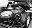Ferrari 250 LM (1963) - Blick in den Motorraum, gesehen am Pariser Salon 1963