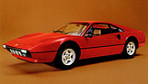 Ferrari 308 GTB (1976) - rot wurde er besonders häufig bestellt - Abbildung aus dem Verkaufsprospekt