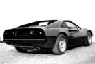 Ferrari 308 GTS (1978) - Aussenaufnahme von hinten links - man beachte den serienmässigen Einzelauspuff