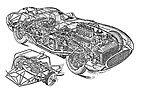 Ferrari 315 S (1957) - Durchsichtszeichnung