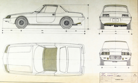 Ferrari 330 GTC Zagato (1967/1974) - Planzeichnungen