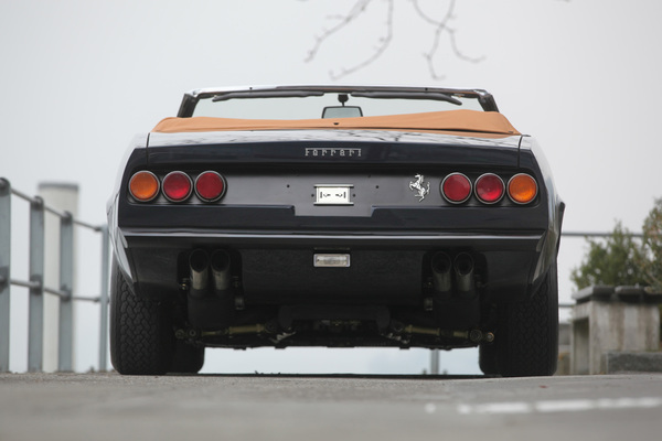 Ferrari 365 GTC/4 "Spider" (1971) - der Heckabschluss wurde individuell gestaltet für das Cabriolet