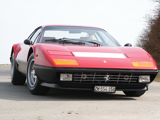 Ferrari 512 BB (1981) - erst die 512-er-Modelle profitierten vom zusätzlichen Abtrieb des Frontspoilers