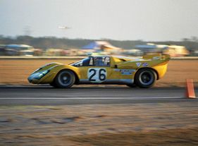 Ferrari 512 S (1971) - Der gelbe Nummer #26 Ferrari 512 S von Hughes de Fierlant und Gustave Gosselin (24 Stunden Rennen von Daytona 1971)