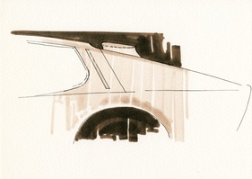 Ferrari BB (1971) - Dachspoiler auf der Skizze