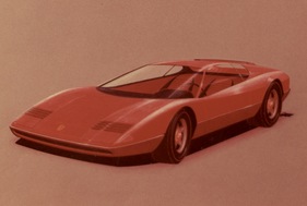 Ferrari BB (1971) - Farbskizze von Pininfarina