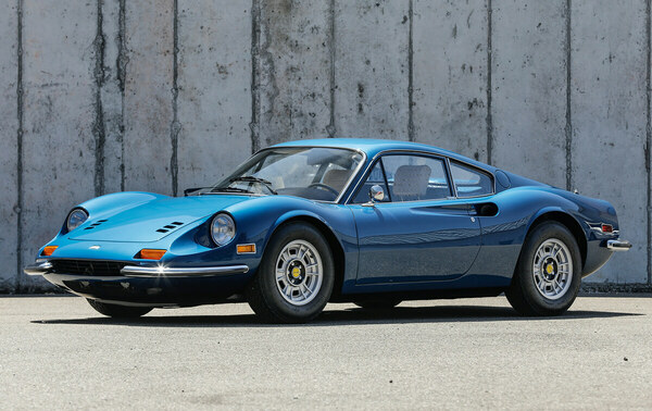 Ferrari Dino 246 GT (1972) will be auctioned as lot 040 at the Gooding "Geared Online May" auction from May 3 to 7, 2021