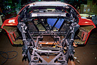 Ferrari F40 (1989) - Blick in den Motorraum, ohne Motor