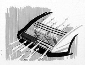 Ferrari Studio Cr 25 Pininfarina (1974) - Luftströmung durch die Front