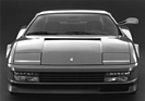 Ferrari Testarossa (1984) - der charakteristische hoch montierte Rückspiegel verschwand im Jahr 1985