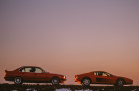 Ferrari Testarossa und Alpina-BMW B10 Biturbo (1989) - Limousine versus Sportwagen