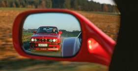 Ferrari Testarossa und Alpina-BMW B10 Biturbo (1989) - ja, will der da zum Überholen ansetzen?