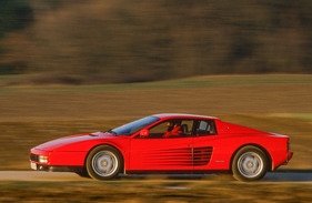 Ferrari Testarossa und Alpina-BMW B10 Biturbo (1989) - sieht bei jedem Tempo schnell aus