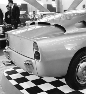 Fiat 1000 Vignale (1962) - Heckpartie, zu sehen in Turin 1962