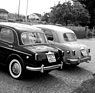 Fiat 1100 (1953) - Varianten bei der Heckansicht, links 1100 TV, rechts 1100
