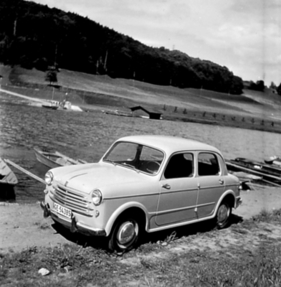 Fiat 1100 (1953) - adrette Limousine, etwas kürzer als der Käfer, aber mit mindestens gleich viel Platz