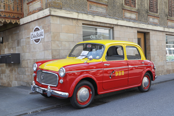 Image: Fiat 1100 (1956) - used as a cab through Bern - Oldtimer in Obwalden (O-iO) 2023