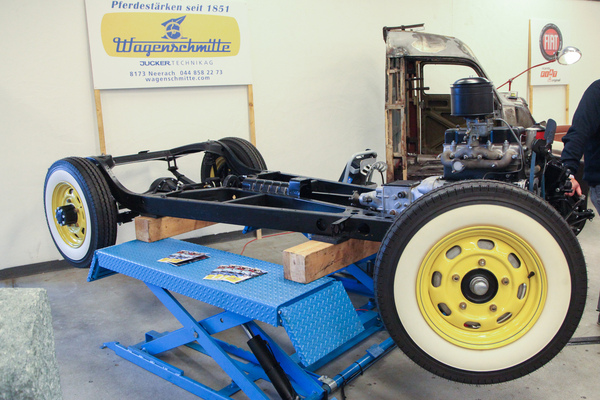 Fiat 1100 ELR Camioncino von 1949 bei Wagenschmitte im Neuaufbau - Swiss Classic World Luzern 2021