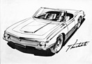 Fiat 1200 Spyder (1963) - Skizze, Entwurf Michelotti