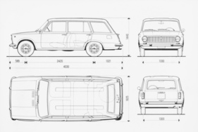 Fiat 124 (1966) – Aussenabmessungen