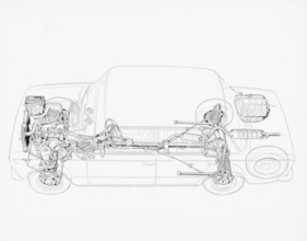 Fiat 124 (1966) – Struktur und mechanische Organe des Wagens