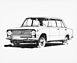 Fiat 124 (1966) – Zeichnung (© Archiv Automobil Revue) Fiat 124 (1966) – Zeichnung (© Archiv Automobil Revue)