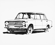 Fiat 124 (1966) – Zeichnung