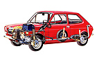 Fiat 127 (1971) - Durchsichtszeichnung