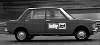 Image: Fiat 128 (1969) during the ten-lap race in Monza.