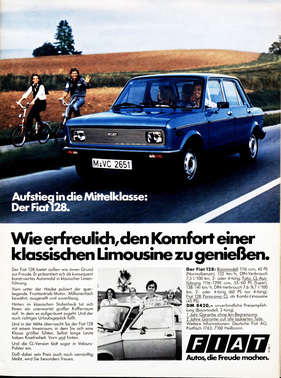Fiat 128 (1977) - Werbung - Aufstieg in die Mittelklasse