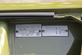 Fiat 128 Coupé 1300 SL (1973) - Chassis-Plakette