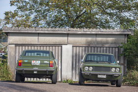 Fiat 128 Coupé 1300 SL (1973) - Frontansicht mit Doppelscheinwerfern, Heck mit grossen, einteiligen Lampen