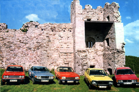 Fiat 128 SL (1975) - im Vergleich mit Toyota Celica, Ford Capri, Renault R15 und VW Scirocco Fiat 128 SL (1975) - im Vergleich mit Toyota Celica, Ford Capri, Renault R15 und VW Scirocco