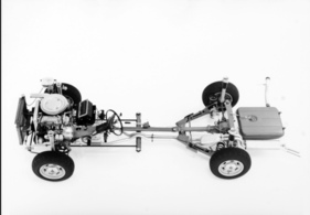 Fiat 130 (1969) - der technische Aufbau ohne Karosserie