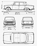 Fiat 1300 und 1500 (1961) - Abmessungen