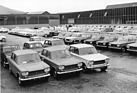 Fiat 1300 und 1500 (1961) - Fiat 1300 und 1500 stehen beim Werk in Reih und Glied