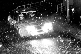 Fiat 131 Abarth - Mouton/Arrii im Fiat 131 Abarth an der Rallye Monte Carlo 1980 - Röhrl/Geistdörfer erringen den Sieg