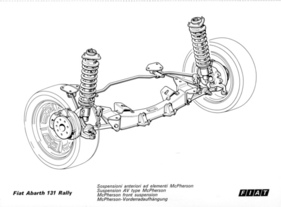 Fiat 131 Abarth Rally (1976) - McPherson-Vorderradaufhängung