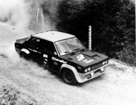 Fiat 131 Abarth Rally (1976) - bei einem frühen Rallye-Einsatz