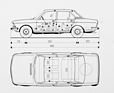 Fiat 132 (1974) - Innenraumdimemsionen der GLS-Ausführung