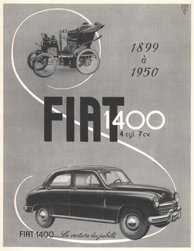 Fiat 1400 (1950) - Werbung aus dem Jahre 1950 -