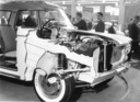 Fiat 1500 (1962) am Genfer Automobilsalon - Schnittmodell - gut sichtbar die Konstruktion der Vorderradaufhängung