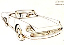 Fiat 1500 Spyder Vignale (1959) - vorgestellt in Turin im Jahr 1959, Skizze von Michelotti