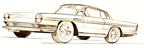 Fiat 1500 Vignale (1959) - gezeigt in Turin im Jahr 1959, Skizze von Michelotti